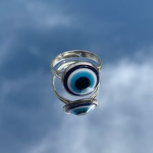 3/$20! blue evil eye ring